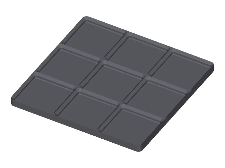 Gridfinity Baseplate 3x3 – design render