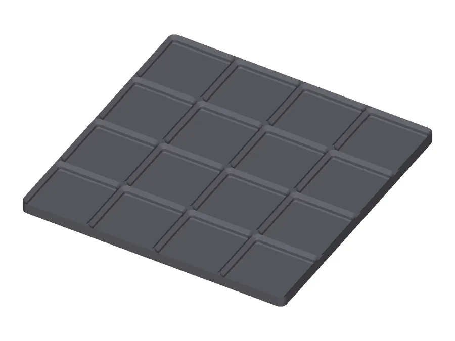 Gridfinity Baseplate 4x4 – design render