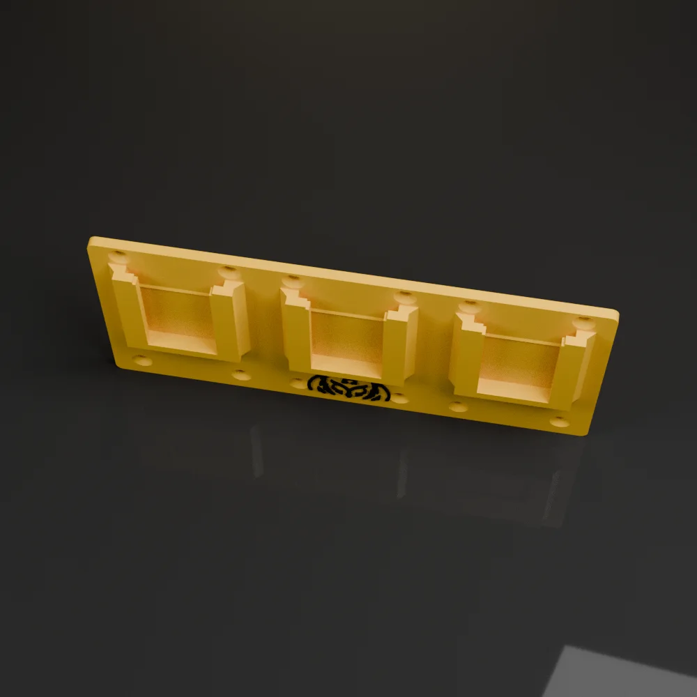 Battery holder 3x – fits DeWalt 18V XR – design render