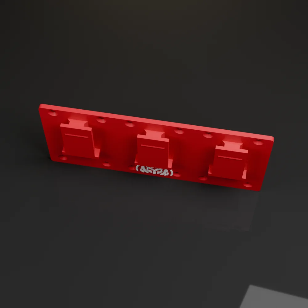 Battery holder 3x – fits Milwaukee M18 – design render